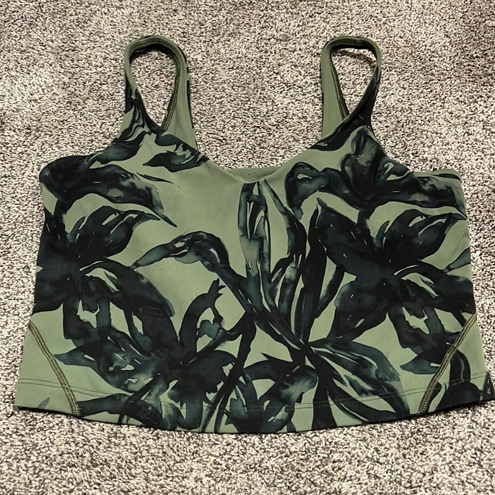 Lululemon Green Floral Align Tank Top